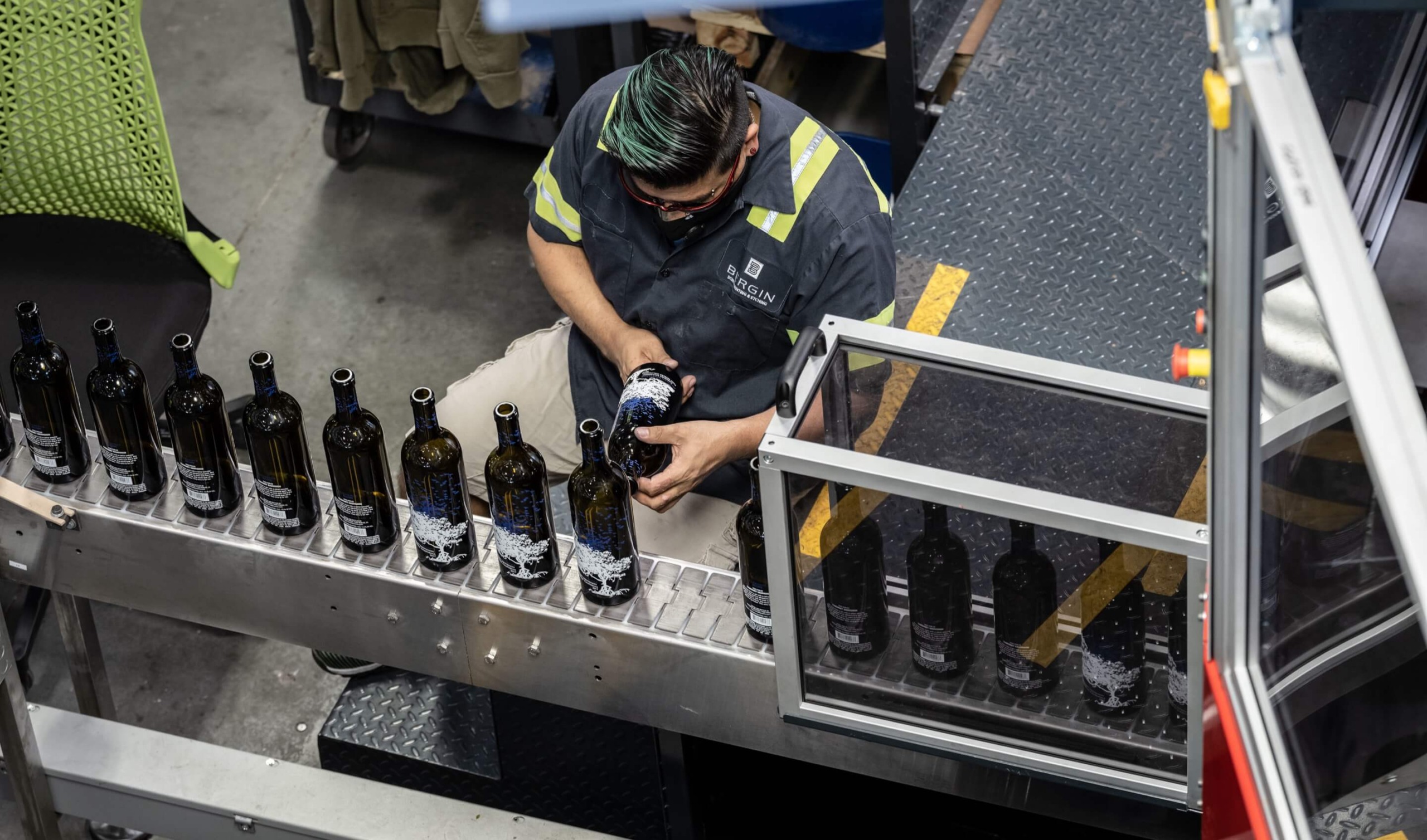 screen printing wine bottles in Napa Valley