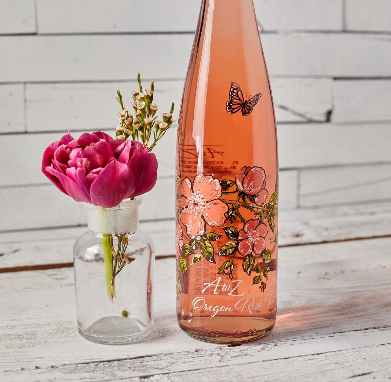 A to Z rose wine label design