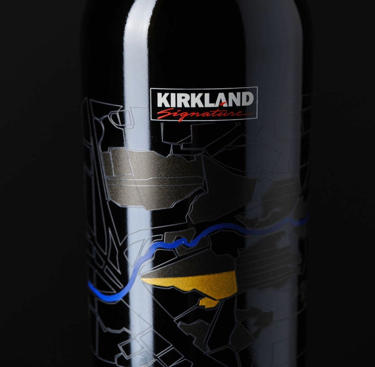 full wrap wine label design Kirkland Signature wine