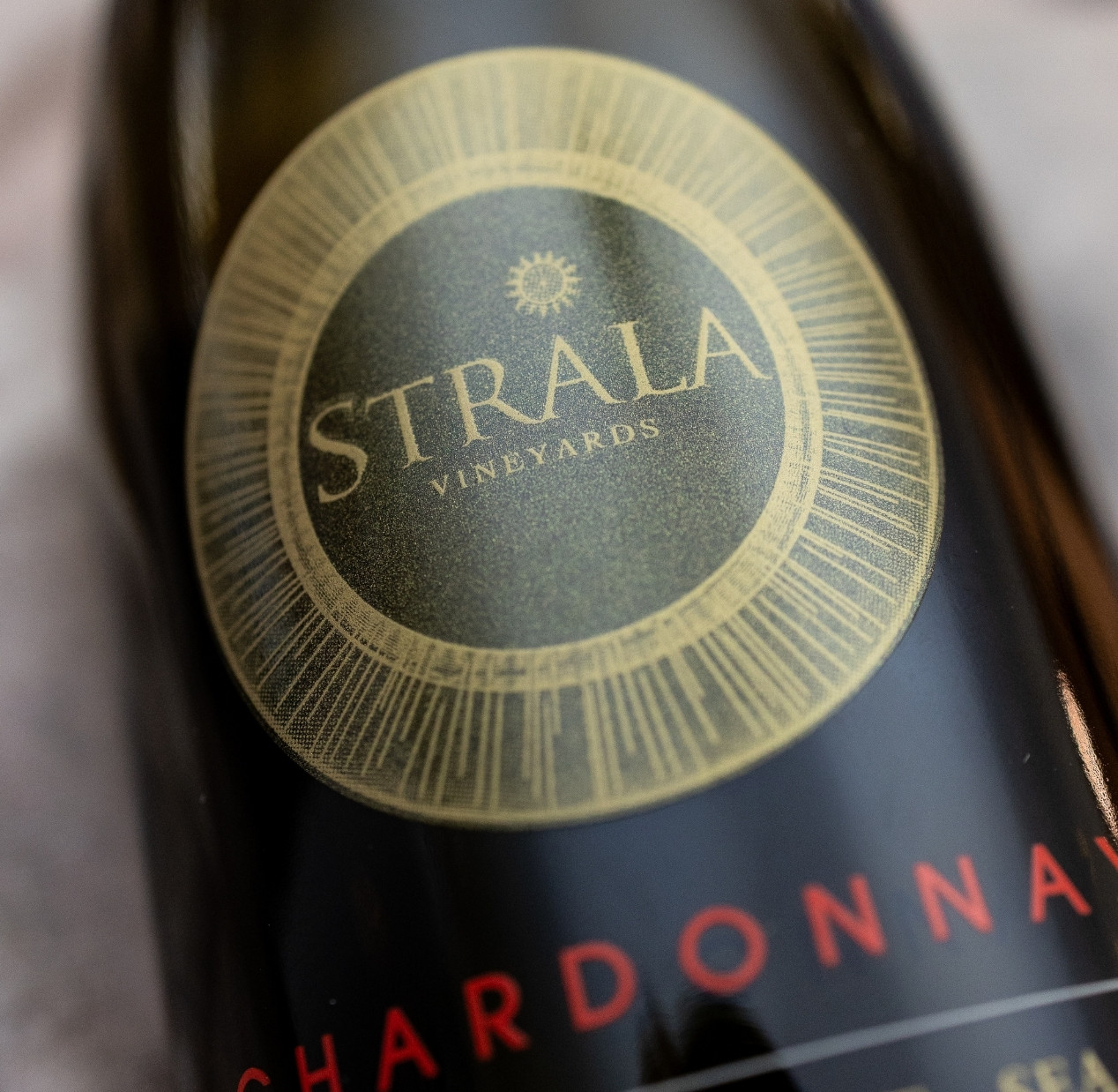 Strala Chardonnay wine label