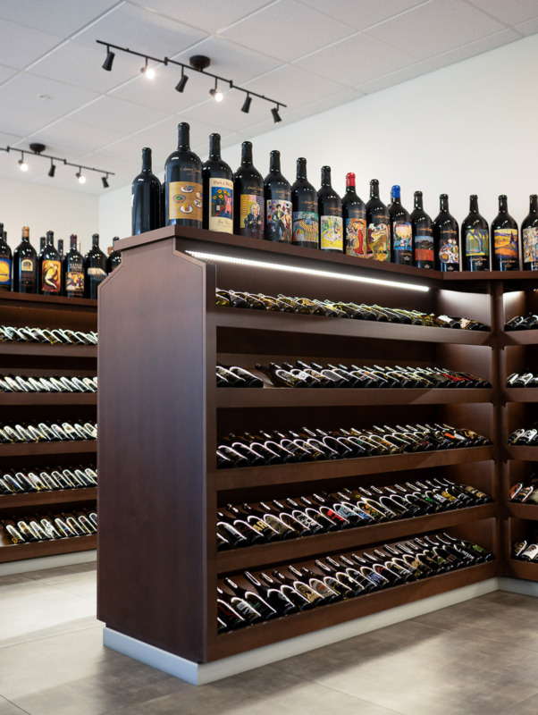 wine packaging design showroom