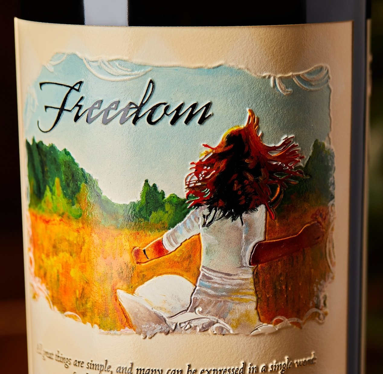 Fantesca Freedom wine label