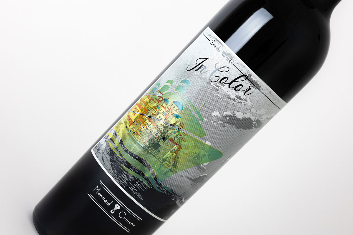 Beyond the Label A Look at Bergins Screen Print Capabilities image 1 Wine bottle halftones and gradients bottle example