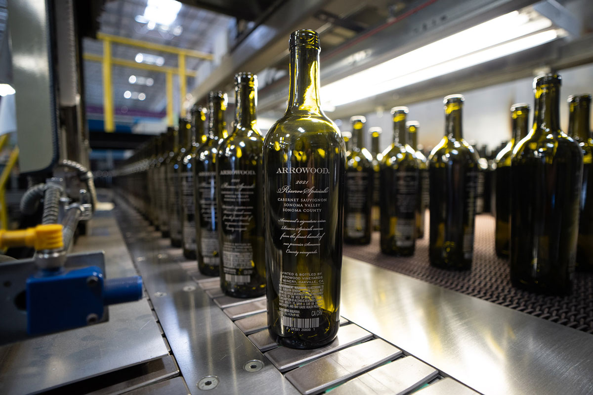 screen printed wine bottles