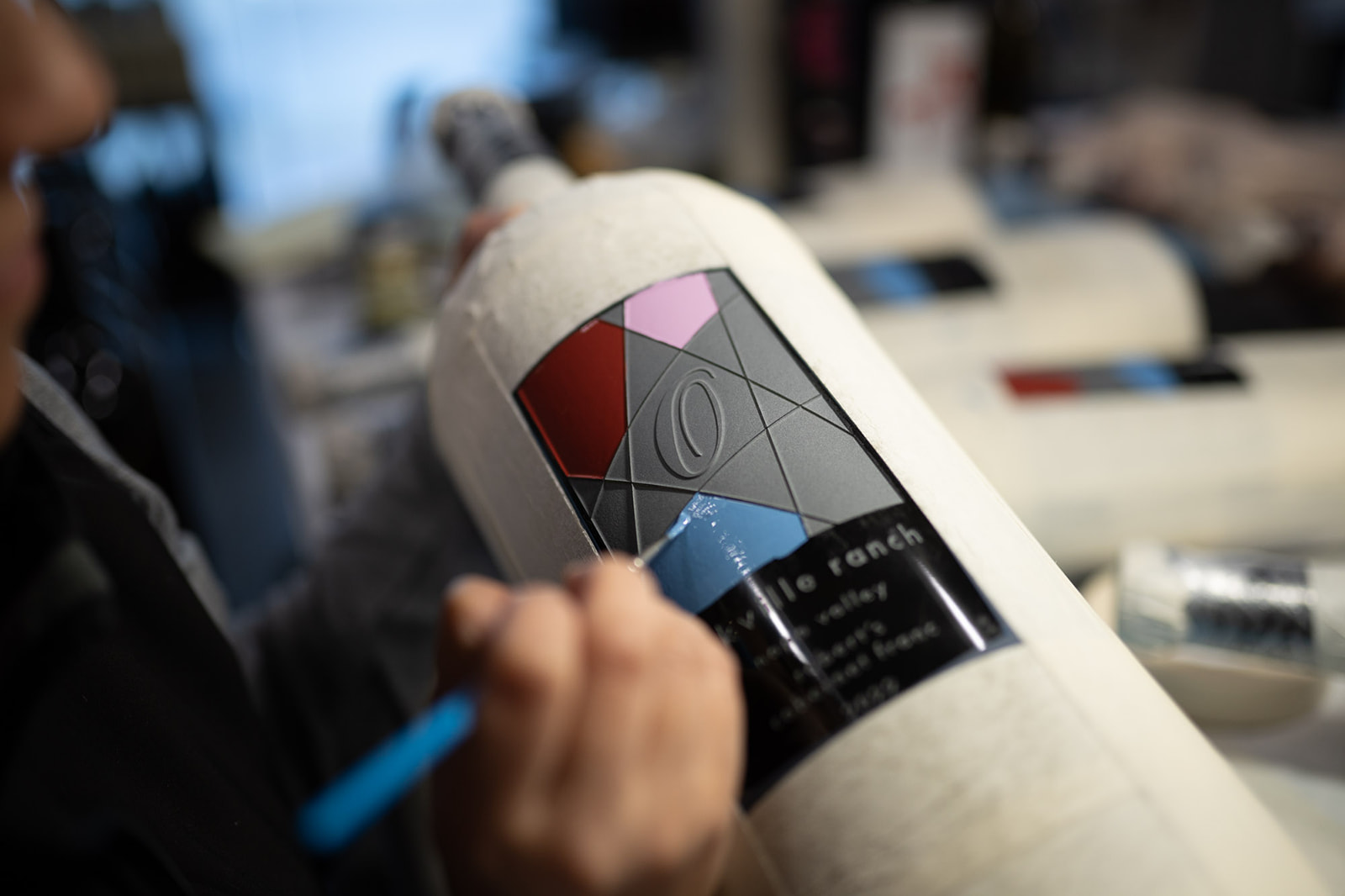 Bergin Glass etching example on a bottle